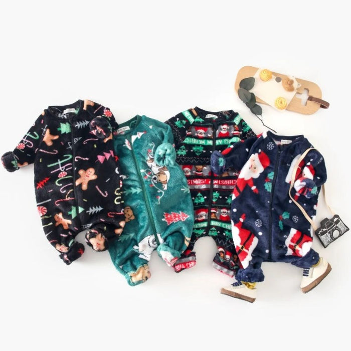 Fleece Thickened Long Sleeve Infants Rompers