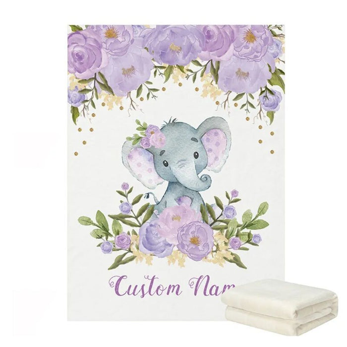 3 Piece Flower Elephant Crib Bedding Set