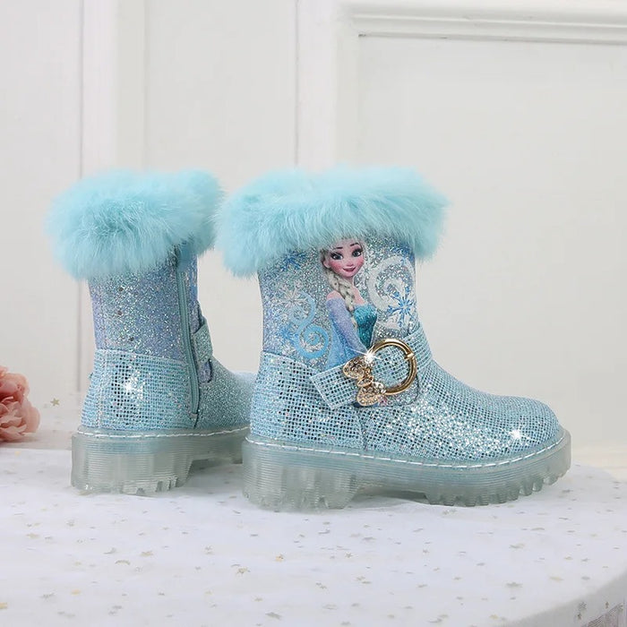 Printed Frozen Elsa Princess Boots