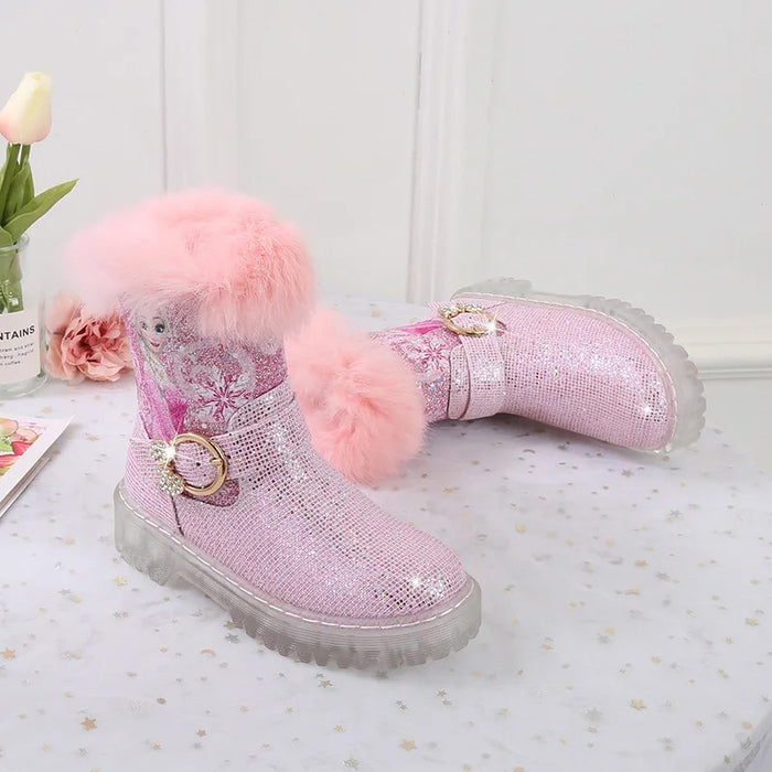 Printed Frozen Elsa Princess Boots