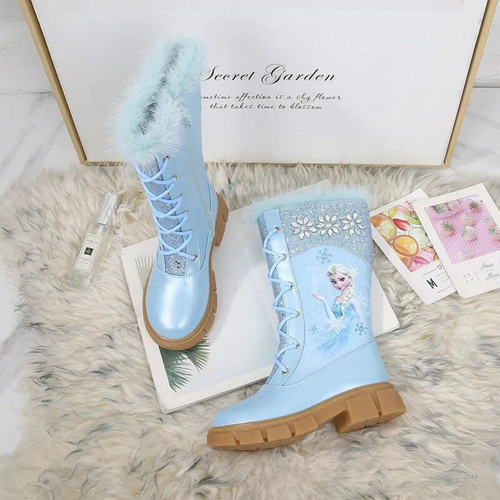 Frozen Elsa Printed Long Boots