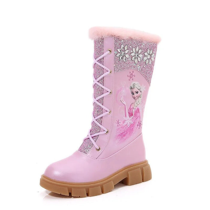 Frozen Elsa Printed Long Boots