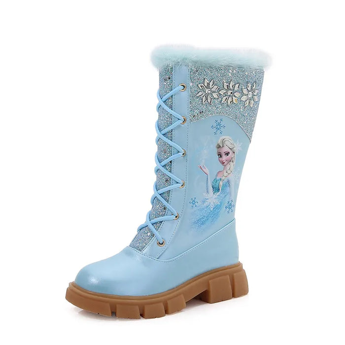 Frozen Elsa Printed Long Boots