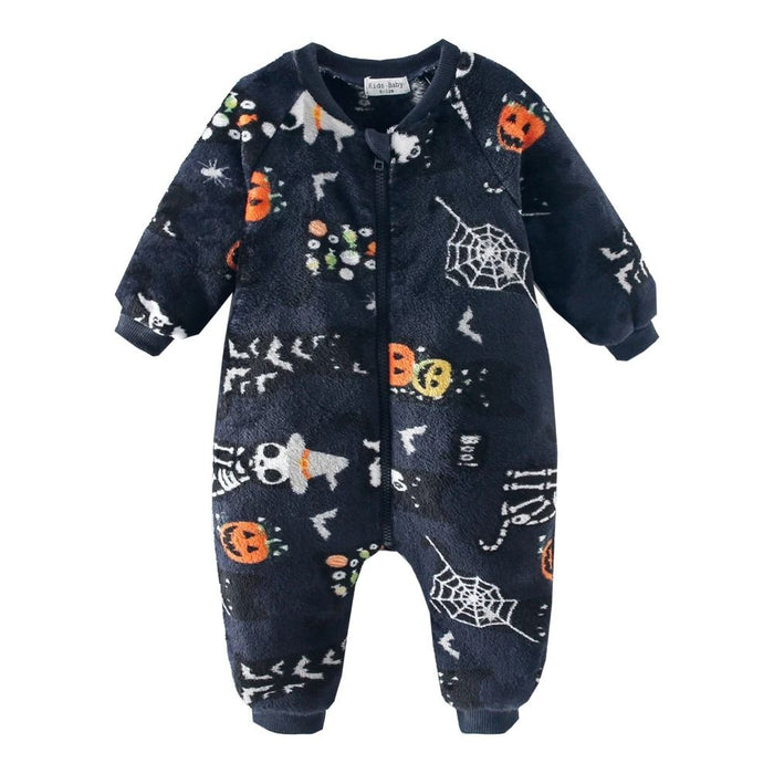 Halloween Pumpkin Long Sleeve Rompers