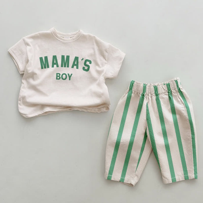 Mamas Boy Printed Baby Set