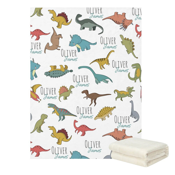 Modern Dinosaur Personalized Nursery Bedding Set