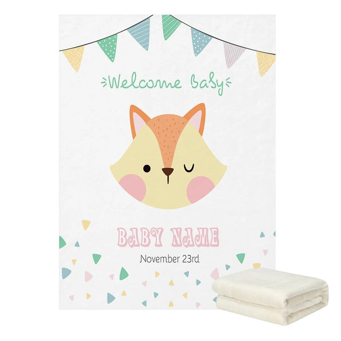 Personalized Blanket With Adorable Animal Illustrations