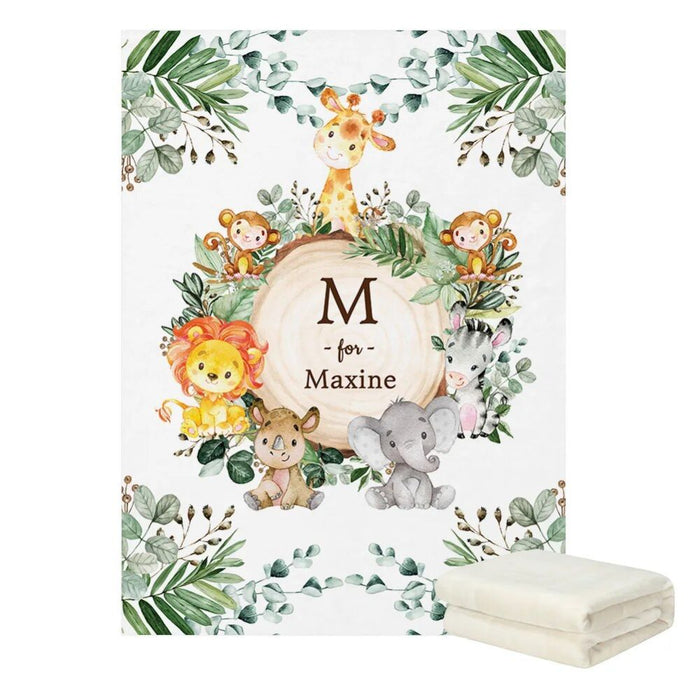 Personalized Jungle Theme Bedding Set