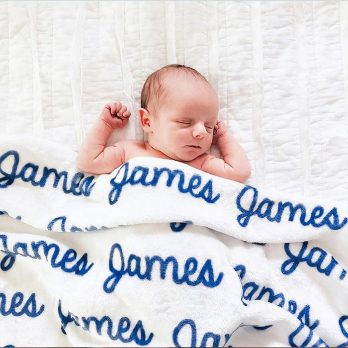 Personalized Name Coral Fleece Blanket