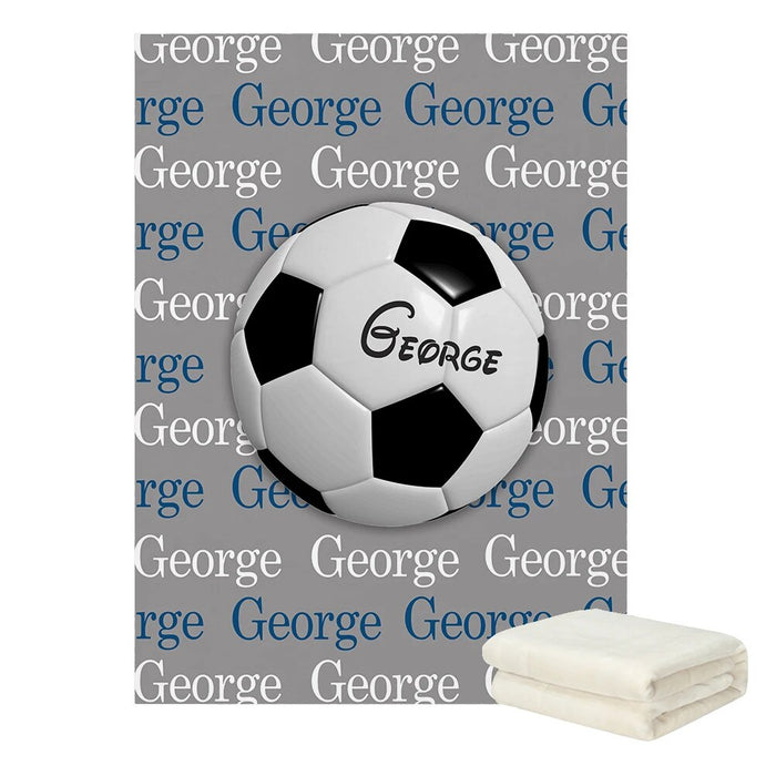 Personalized Soccer Name Blanket