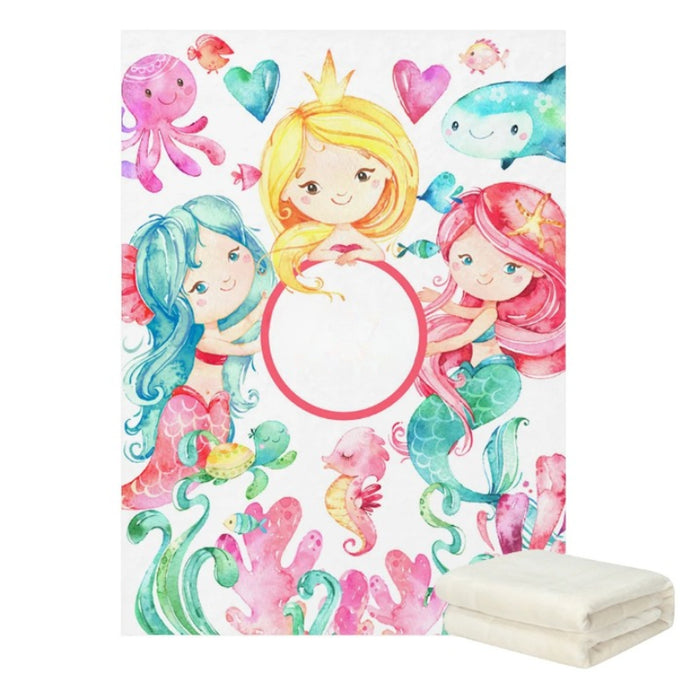 Personalized Underwater Whimsy Patterned Blankets