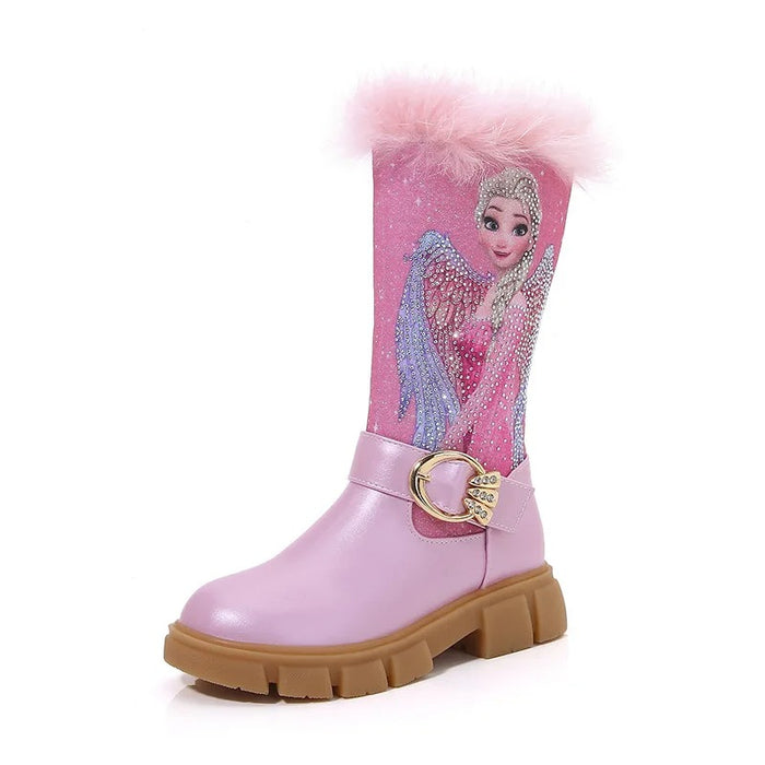 Princess Elsa Printed Long Boots