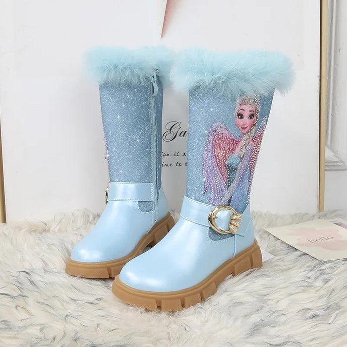 Princess Elsa Printed Long Boots