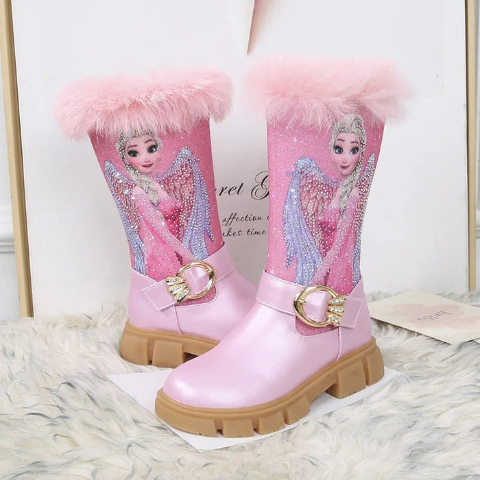 Princess Elsa Printed Long Boots