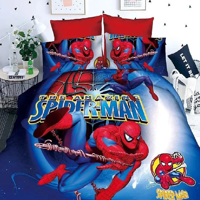 Printed Super Heroes Bedding Set