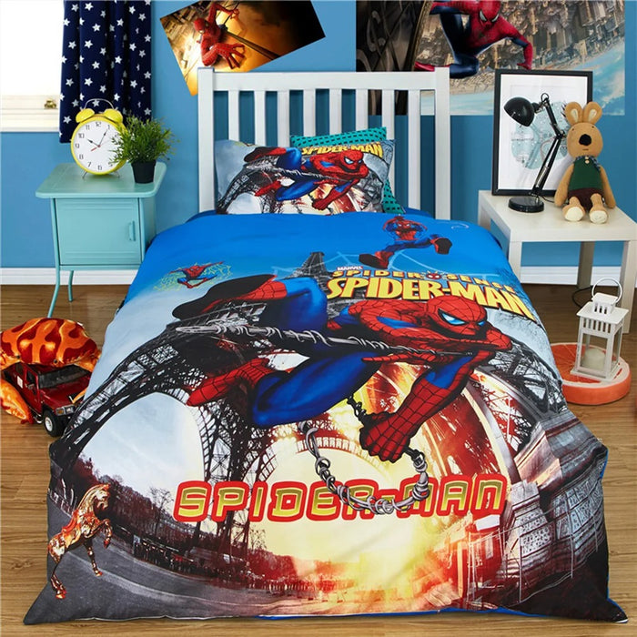 Printed Super Heroes Bedding Set