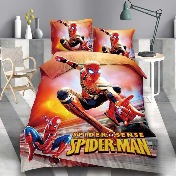 Printed Super Heroes Bedding Set