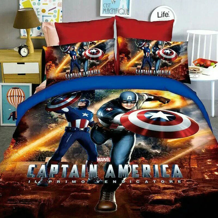 Printed Super Heroes Bedding Set