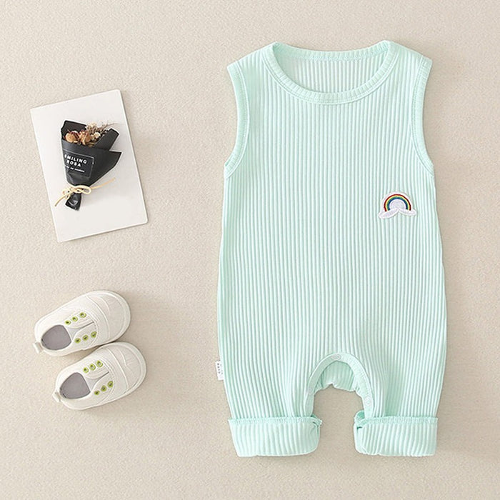 Rainbow Design Sleeveless Romper