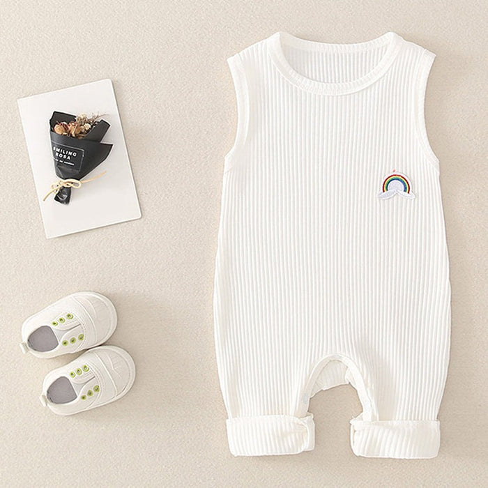 Rainbow Design Sleeveless Romper