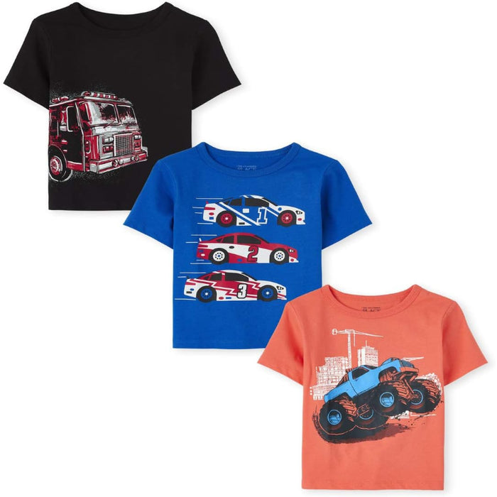 Pack Of 3 Short Sleeve Graphic T Shirt