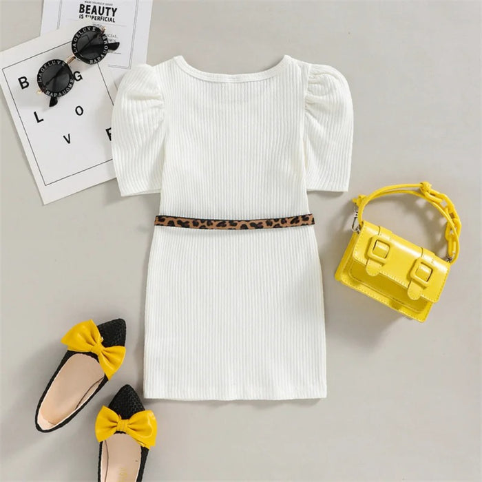 Casual Short Sleeve Dress Set