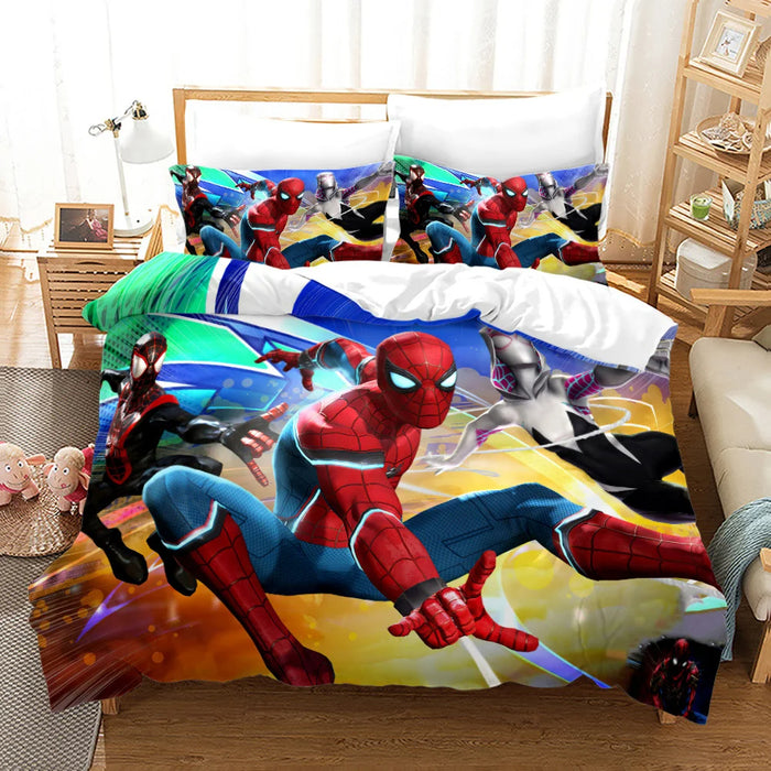 Spiderman Printed Bedding Set