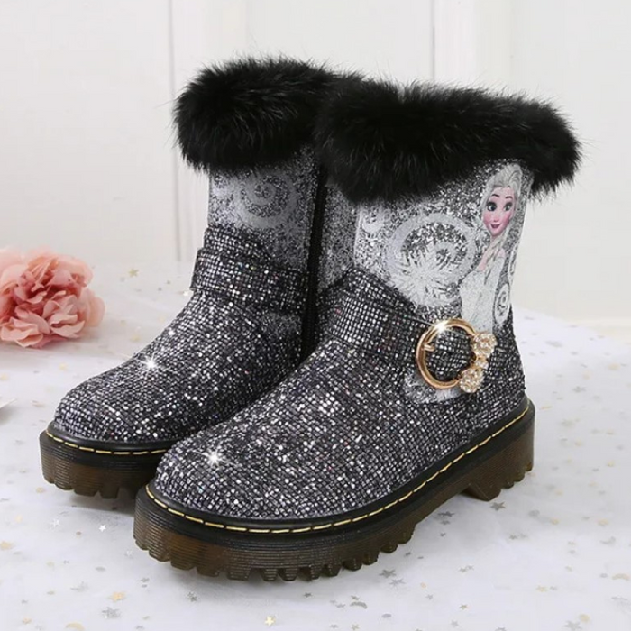 Printed Frozen Elsa Princess Boots