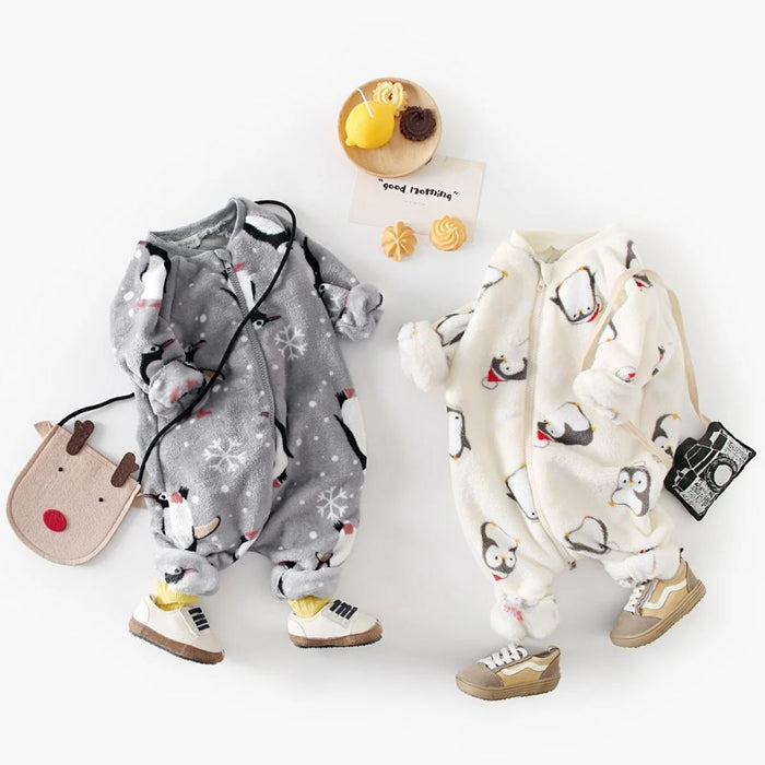 Zipper Winter Baby Rompers