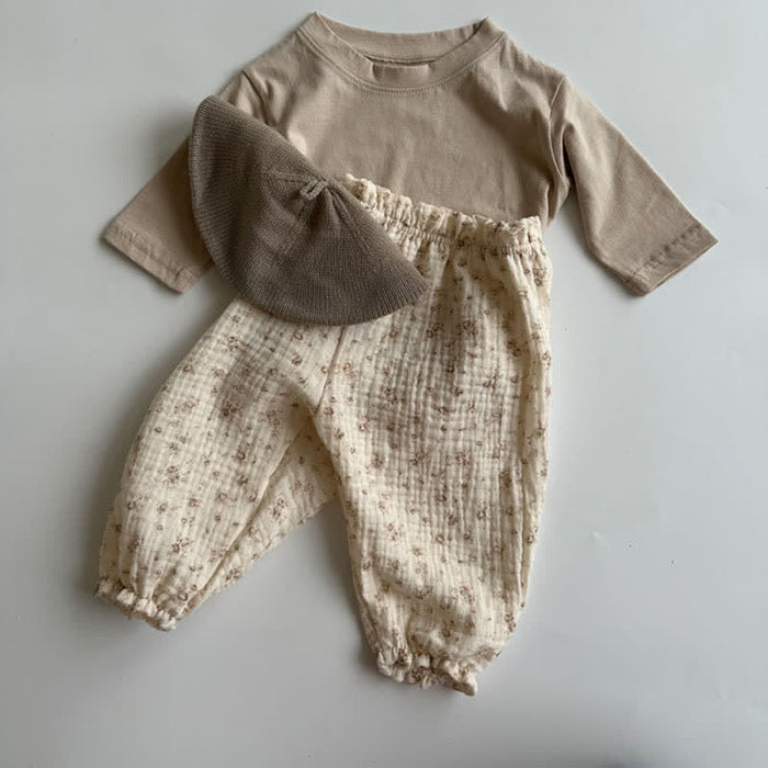 Baby Casual Printed Linen Pants