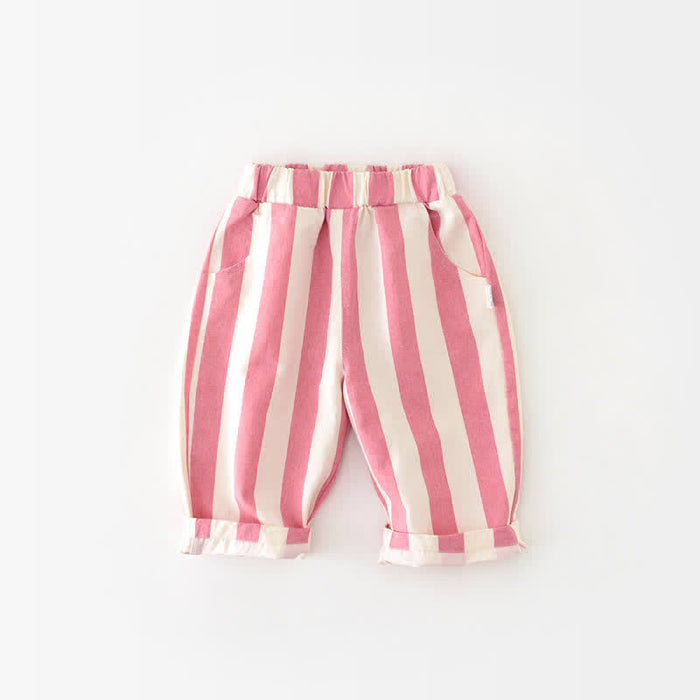 Baby Design Vertical Striped Casual Pants