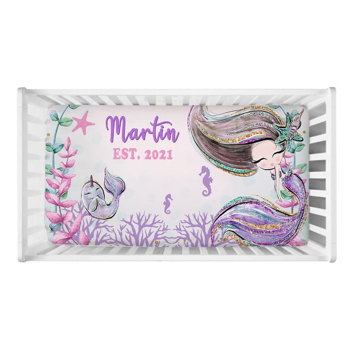 3 Pieces Mermaid Personalized Bedding Set