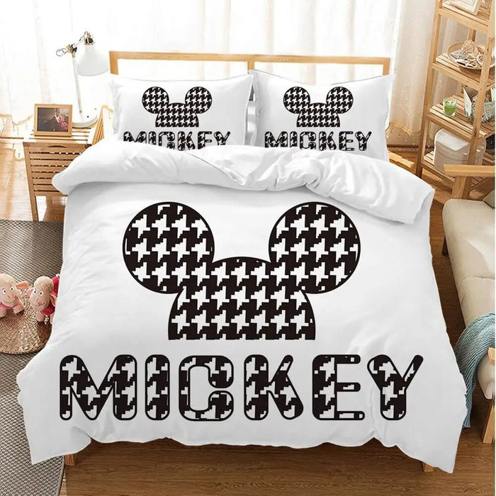 Cartoon Mickey Minnie Bedding Set