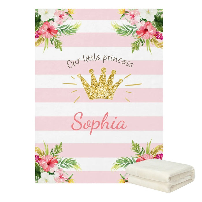 Custom Name Our Little Princess Blanket