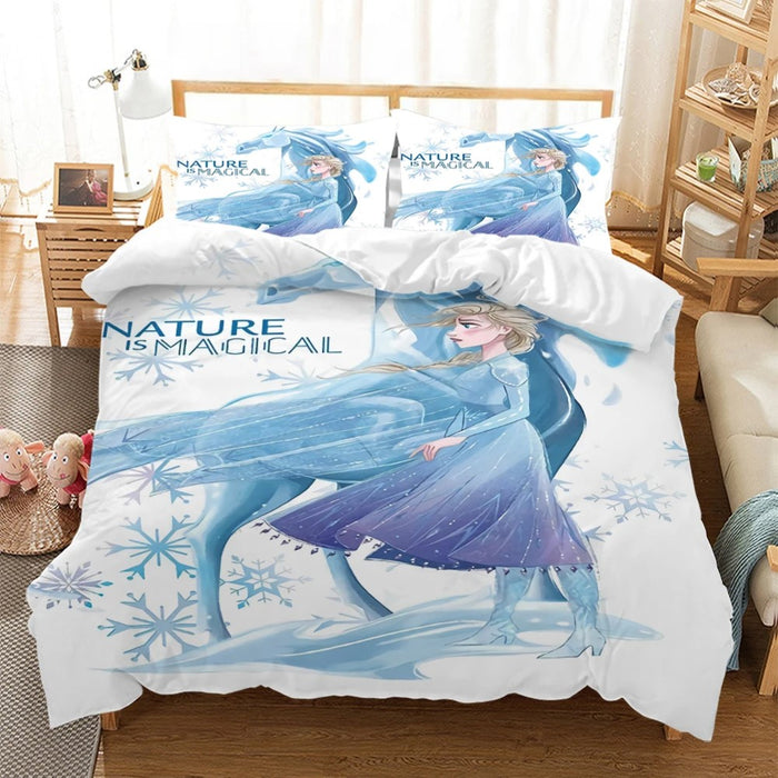 Cartoon Elsa Anna Bedding Set