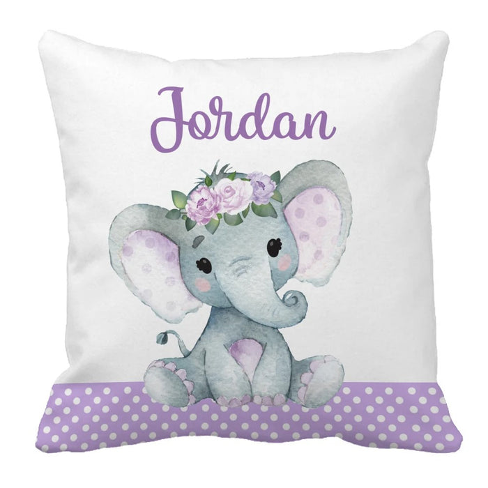 Flower Elephant Custom Name Bedding Set