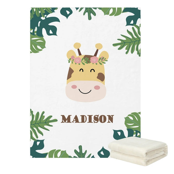 Forest Animals Personalized Name Blanket