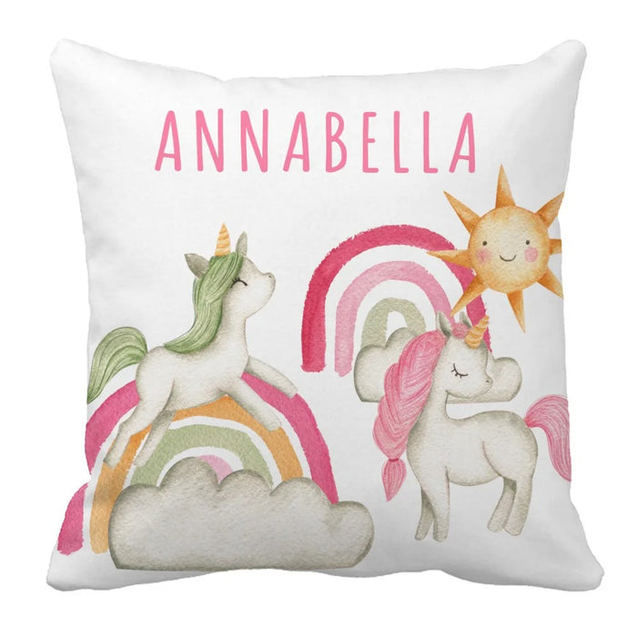 3 Pieces Unicorns With Name Bedding Set