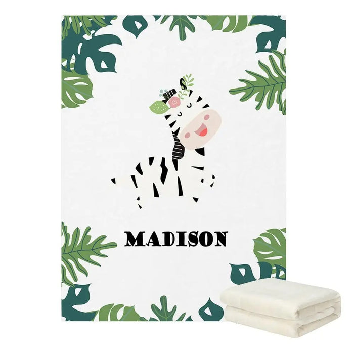 Forest Animals Personalized Name Blanket