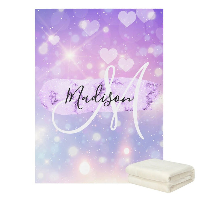 Personalized Sparkles Design Blankets