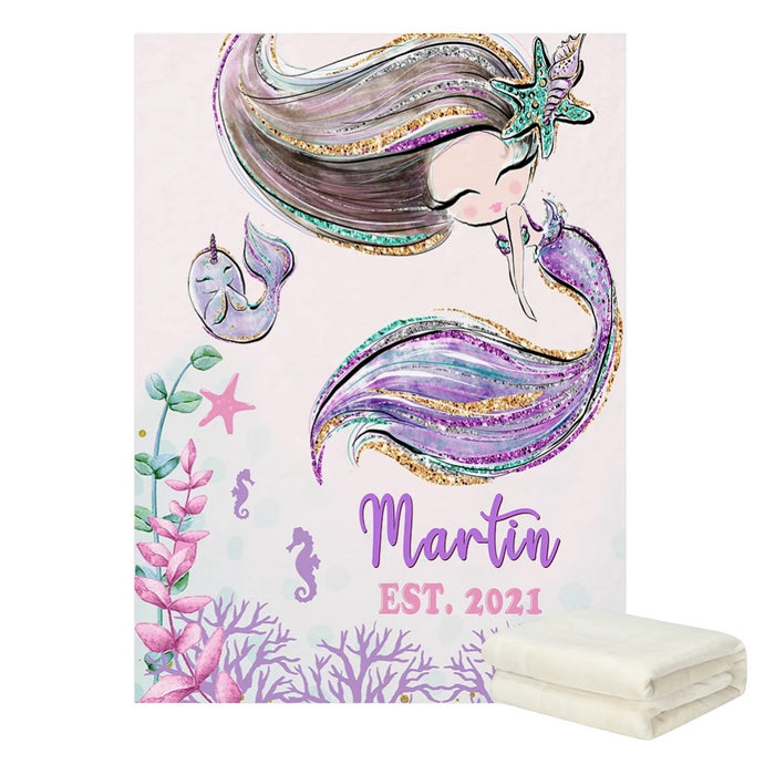 Mermaid Personalized Bedding Set