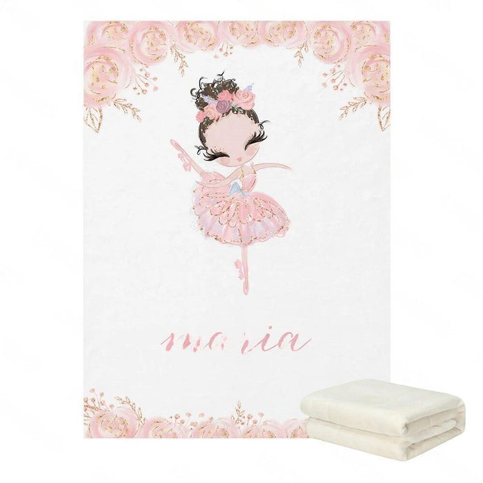 Ballerina Dance Custom Name Blanket