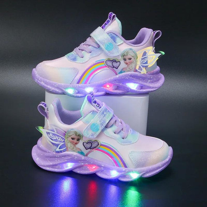 Frozen Elsa Light Up Sneakers For Kids