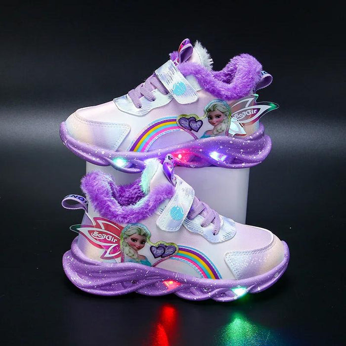 Frozen Elsa Light Up Sneakers For Kids