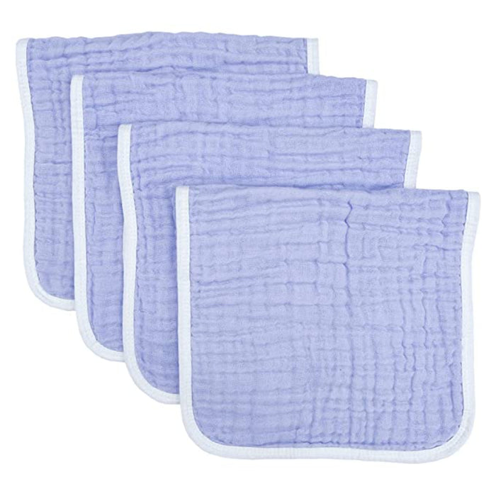 Muslin Burp Cloths Large 20 By 10 Inches 100% Cotton 6 Layers Extra Absorbent And Soft 4 Pack