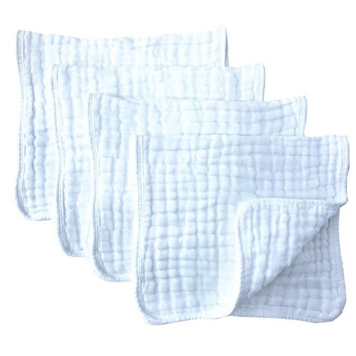 Muslin Burp Cloths Large 20 By 10 Inches 100% Cotton 6 Layers Extra Absorbent And Soft 4 Pack