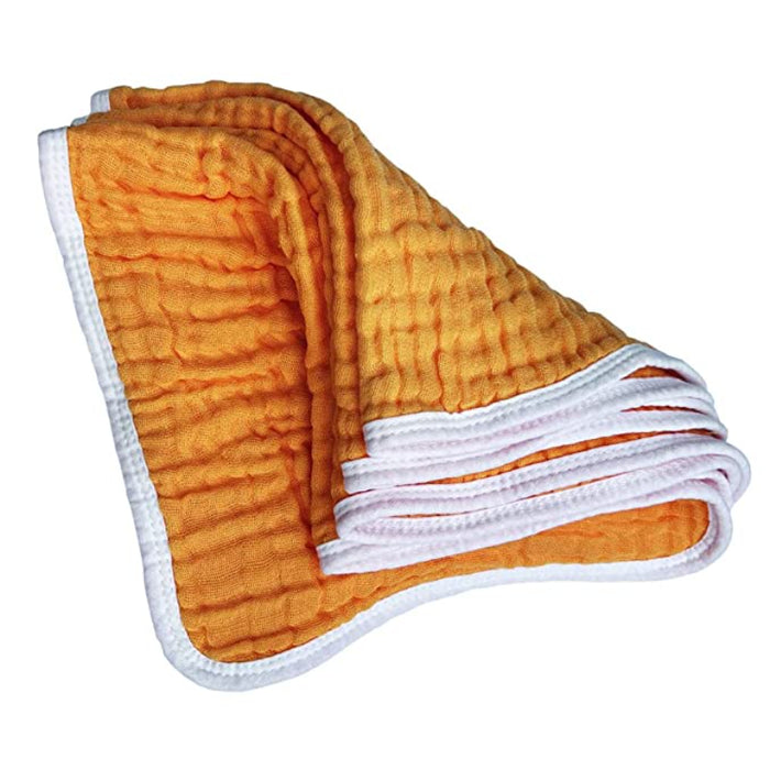 Muslin Burp Cloths Large 20 By 10 Inches 100% Cotton 6 Layers Extra Absorbent And Soft 4 Pack