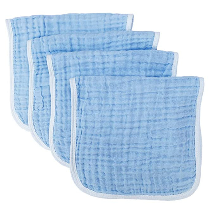 Muslin Burp Cloths Large 20 By 10 Inches 100% Cotton 6 Layers Extra Absorbent And Soft 4 Pack