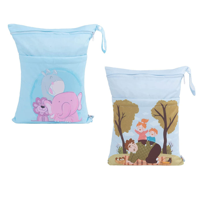 2pcs Reusable Cloth Diaper Wet/Dry Bags