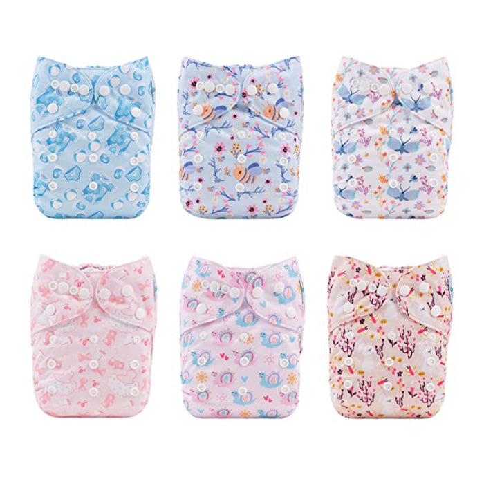 Adjustable Washable Cloth Diapers For Baby Girls And Boys